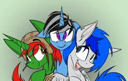 Size: 4144x2629 | Tagged: artist:ralek, derpibooru import, fallout equestria, oc, oc:sapphire sights, oc:silver lining, oc:whiteboard, safe, unofficial characters only