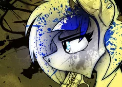 Size: 1280x914 | Tagged: semi-grimdark, artist:ralek, derpibooru import, oc, oc:sapphire sights, unofficial characters only, pony, gun, imminent death, imminent suicide, solo