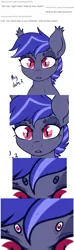 Size: 500x1684 | Tagged: safe, artist:lulubell, derpibooru import, oc, oc:night watch, unofficial characters only, bat pony, pony, ask night watch, creepy, tumblr