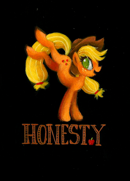 Size: 931x1303 | Tagged: safe, artist:winderly, derpibooru import, applejack, bucking, solo, traditional art