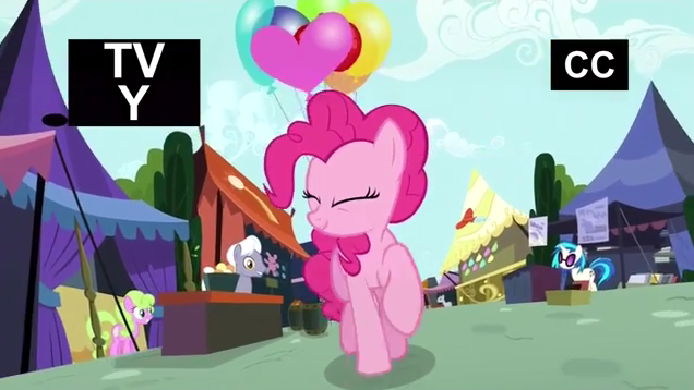 Size: 636x358 | Tagged: balloon, daisy, derpibooru import, flower wishes, inspiration manifestation, pinkie pie, safe, screencap, vinyl scratch