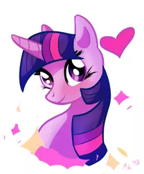 Size: 1000x1200 | Tagged: artist:rikkistar, derpibooru import, heart, portrait, safe, solo, twilight sparkle