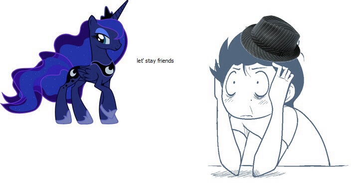 Size: 712x392 | Tagged: brony, derpibooru import, goldstein, hat, princess luna, safe, trilby