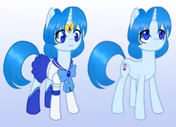 Size: 1000x722 | Tagged: safe, artist:howlsinthedistance, derpibooru import, ponified, mizuno ami, sailor mercury, sailor moon, solo