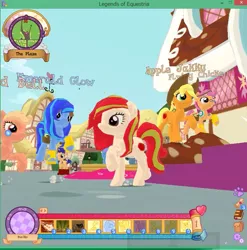 Size: 799x810 | Tagged: applejack, derpibooru import, game, legends of equestria, oc, oc:poniko, safe, scootaloo, screencap, windows, windows 8