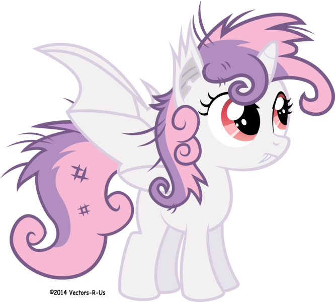 Size: 5000x4504 | Tagged: safe, artist:apony4u, derpibooru import, sweetie belle, alicorn, bat pony, bat pony alicorn, pony, absurd resolution, alicornified, fangs, messy mane, race swap, simple background, solo, sweetie bat, sweetiecorn, transparent background, vector