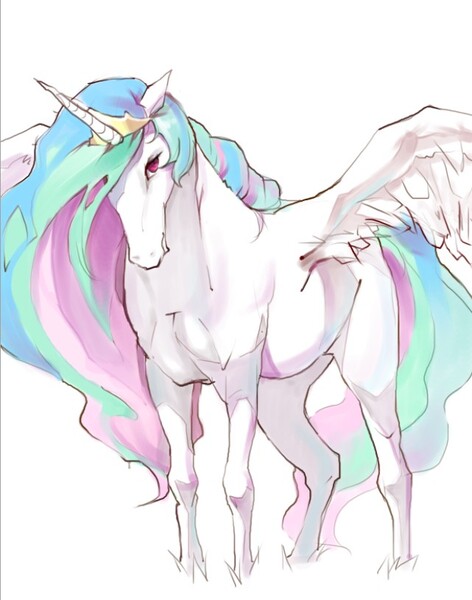 Size: 641x815 | Tagged: safe, artist:cuhenghdj, derpibooru import, princess celestia, alicorn, horse, pony, female, hoers, mare, missing accessory, realistic, realistic anatomy, realistic horse legs, simple background, solo, white background