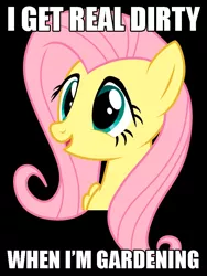 Size: 750x1000 | Tagged: caption, derpibooru import, exploitable meme, fluttershy, image macro, innocent innuendo, meme, painfully innocent fluttershy, paraprosdokian, safe, solo, text