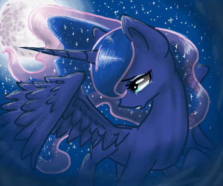 Size: 3600x3000 | Tagged: artist:ebonytails, derpibooru import, princess luna, safe, solo