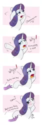 Size: 940x2800 | Tagged: safe, artist:joakaha, derpibooru import, rarity, spike, inspiration manifestation, blushing, bust, comic, crying, dialogue, disembodied arm, female, hand, male, open mouth, shipping, sparity, straight