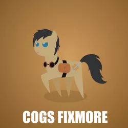 Size: 800x800 | Tagged: safe, artist:aha-mccoy, derpibooru import, oc, oc:cogs fixmore, unofficial characters only, earth pony, pony, goggles, male, pointy ponies, solo, stallion