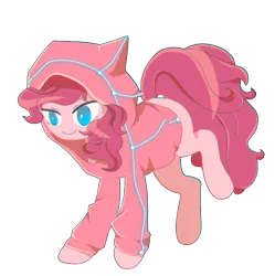 Size: 659x662 | Tagged: safe, artist:cosmichat, derpibooru import, pinkie pie, clothes, hoodie, simple background, solo, transparent background