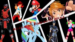 Size: 1920x1080 | Tagged: safe, derpibooru import, rainbow dash, human, pegasus, pony, charmy anderson, crossover, dance dance revolution, female, fire emblem, male, mare, mario, marth, mortal kombat, nagisa misumi, naoki kashima, pretty cure, rhythm game, sektor