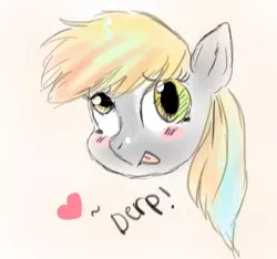 Size: 530x496 | Tagged: safe, artist:mrscurlystyles, derpibooru import, derpy hooves, pegasus, pony, cute, derp, eyederp, female, mare, silly, solo