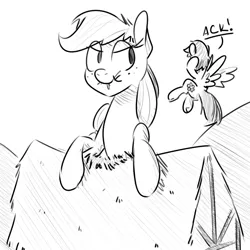 Size: 700x700 | Tagged: safe, artist:goat train, deleted from derpibooru, derpibooru import, applejack, pegasus, pony, eating, giant pony, macro, monochrome