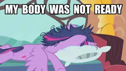 Size: 1280x720 | Tagged: safe, derpibooru import, screencap, twilight sparkle, twilight sparkle (alicorn), alicorn, pony, inspiration manifestation, female, mare, my body is ready, my body was not ready, reaction image, solo