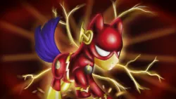 Size: 1920x1080 | Tagged: artist:vultraz, clothes, costume, crossover, dc comics, derpibooru import, flash sentry, safe, solo, the flash