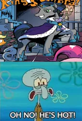 Size: 400x588 | Tagged: derpibooru import, good king sombra, king sombra, meme, oh no he's hot, safe, shiny teeth, spoiler:comic, spoiler:comic18, spongebob squarepants, squidward tentacles, squilliam returns, stupid sexy good king sombra, stupid sexy sombra