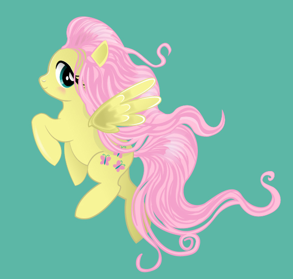 Size: 588x561 | Tagged: safe, artist:monsterswonderland, derpibooru import, fluttershy, pegasus, pony, female, flying, green background, mare, profile, simple background, solo