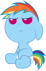 Size: 6000x9166 | Tagged: safe, artist:bobsicle0, derpibooru import, rainbow dash, pony, absurd resolution, baby, baby pony, diaper, female, filly, filly rainbow dash, foal, simple background, solo, transparent background, vector, wingless, younger