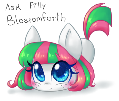 Size: 400x340 | Tagged: adoraforth, artist:bunnini, ask filly blossomforth, blossomforth, cute, filly, filly blossomforth, safe, solo