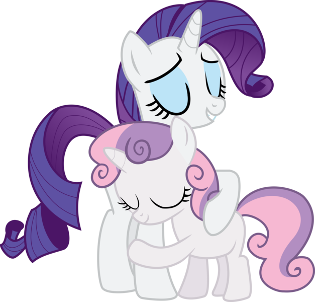 Size: 6000x5742 | Tagged: absurd resolution, artist:incognito-i, best sisters, derpibooru import, for whom the sweetie belle toils, rarity, safe, simple background, sweetie belle, sweetielove, transparent background, vector