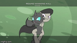 Size: 360x202 | Tagged: animated, artist:kanashiipanda, changeling, chokehold, duel, fight, frame by frame, hitmarker, mlg, octavia melody, once upon a time in canterlot, safe, sleeper hold, submission hold