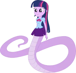 Size: 2126x2044 | Tagged: safe, artist:kaylathehedgehog, derpibooru import, twilight sparkle, lamia, original species, equestria girls, simple background, solo, transparent background, twilamia, twilight snakle, vector