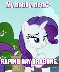 Size: 533x650 | Tagged: caption, derpibooru import, edit, edited screencap, image macro, implied rape, inspiration manifestation, interspecies, meme, rapity, rarity, screencap, semi-grimdark, solo, suggestive, text