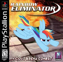 Size: 2000x1963 | Tagged: artist:nickyv917, derpibooru import, game cover, parody, rainbow dash, safe