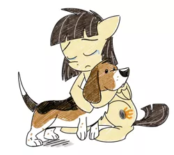 Size: 1038x927 | Tagged: artist:sibsy, basset hound, crying, derpibooru import, dog, female, hug, male, mandofire, puppy, safe, shipping, straight, tumblr, wild fire