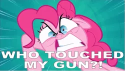 Size: 793x449 | Tagged: derpibooru import, edit, edited screencap, exploitable meme, faic, heavy, heavy weapons guy, krabs a la mode, meme, mr. krabs, pinkie pie, pinkie pride, rage, ragey pie, safe, screencap, solo, spongebob squarepants, team fortress 2