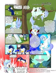 Size: 786x1016 | Tagged: artist:taekwon-magic, comic, derpibooru import, oc, oc:frozen rose, penguin, safe, spanish, unofficial characters only