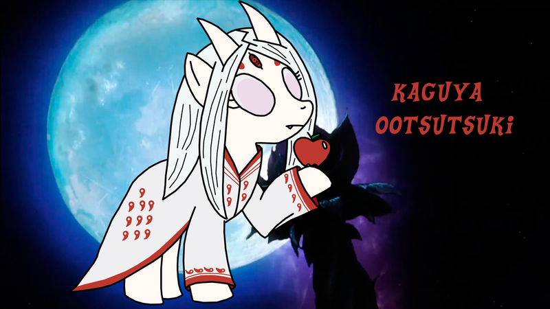 Size: 1280x720 | Tagged: artist:lancerdarksoul, derpibooru import, fruit, naruto, ootsutsuki kaguya, ponified, safe, solo