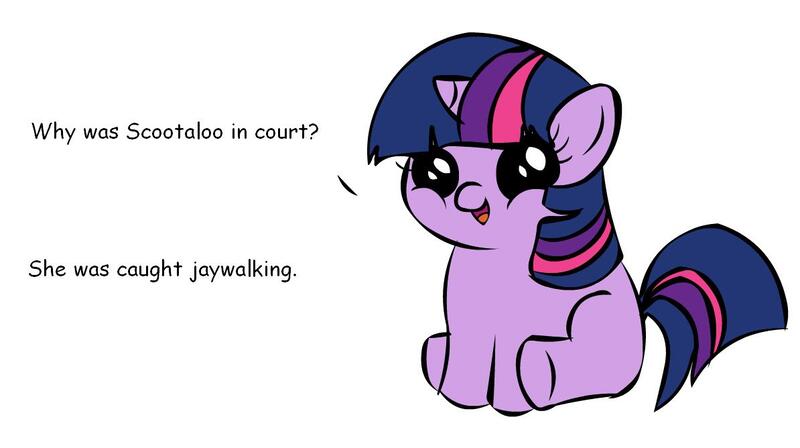 Size: 1194x668 | Tagged: derpibooru import, exploitable meme, filly, filly twilight sparkle, joke, meme, safe, scootaloo, solo, stealth pun, text, twilight sparkle