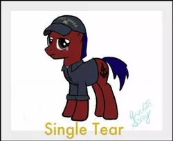 Size: 476x389 | Tagged: coast guard, crying, derpibooru import, meme, military, military uniform, oc, oc:azimuth, reaction image, safe, single tear, solo, unofficial characters only