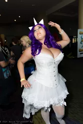 Size: 1365x2048 | Tagged: artist needed, safe, derpibooru import, rarity, human, 2014, cleavage, clothes, convention, corset, cosplay, female, irl, irl human, megacon, megacon 2014, photo, solo