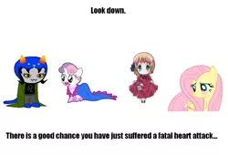 Size: 936x636 | Tagged: 5-year-old sweetie belle, cute, derpibooru import, diasweetes, fluttershy, hetalia, homestuck, liechtenstein, nepeta leijon, safe, shyabetes, sweetie belle