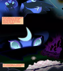 Size: 1600x1800 | Tagged: artist:gatesmccloud, cmc 10k, comic, derpibooru import, nightmare moon, princess luna, semi-grimdark