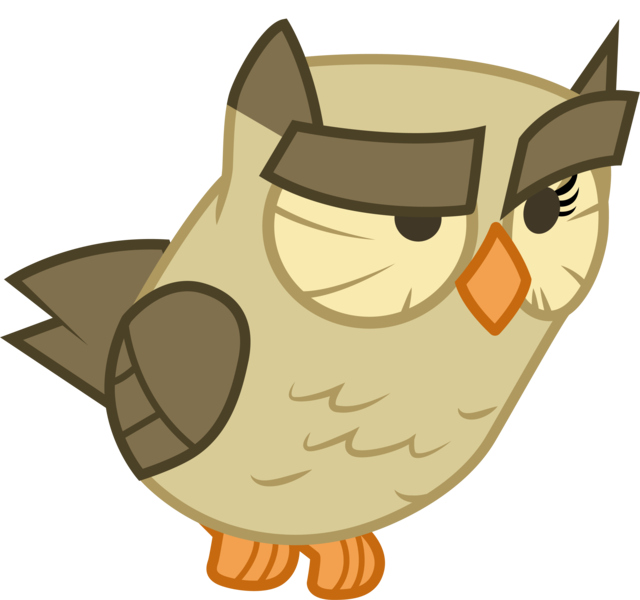 Size: 2887x2708 | Tagged: animal, artist:cloudyglow, bird, derpibooru import, owl, owlowiscious, raised eyebrow, safe, simple background, solo, transparent background, vector