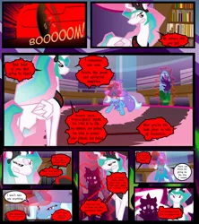 Size: 1600x1800 | Tagged: artist:gatesmccloud, cmc 10k, comic, crystallized, derpibooru import, grimdark, princess celestia, trixie