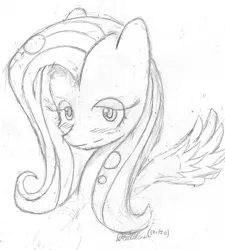 Size: 1280x1421 | Tagged: artist:theskitzogamer, derpibooru import, fluttershy, head, monochrome, safe, sketch, solo