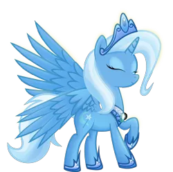 Size: 11184x11076 | Tagged: safe, artist:rainbownspeedash, derpibooru import, idw, trixie, alicorn, pony, spoiler:comic, spoiler:comic18, absurd resolution, eyeshadow, mirror universe, princess of humility, race swap, simple background, solo, transparent background, trixiecorn