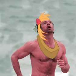 Size: 1000x1000 | Tagged: artist:pixelsofsin, big macintosh, derpibooru import, exploitable meme, forced meme, hugh jackman, human, irl, irl human, meme, my little hugh, photo, recolor, safe, solo