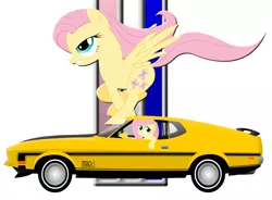 Size: 1024x753 | Tagged: artist:gonein10seconds, car, derpibooru import, eleanor, fluttershy, ford, ford mustang, ford mustang mach 1, gone in 60 seconds, itasha, mach 1, mustang, safe, solo