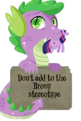Size: 700x1050 | Tagged: artist:coffeelotte, derpibooru import, doll, drama, drama bait, leaning, looking at you, mouth hold, mouthpiece, safe, spike, tail, twilight sparkle