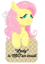 Size: 700x985 | Tagged: artist:coffeelotte, drama, drama bait, fluttershy, mouthpiece, safe, social justice warrior, solo