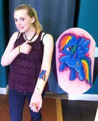 Size: 581x720 | Tagged: brony, derpibooru import, human, irl, irl human, michael morones, photo, rainbow dash, safe, solo, tattoo