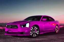 Size: 1280x850 | Tagged: 1000 hours in ms paint, bad edit, car, derpibooru import, dodge (car), dodge charger, dodge charger srt8, face, pinkie pie, safe