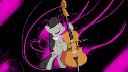 Size: 2560x1440 | Tagged: artist:destroyer735, artist:huskyfan, cello, derpibooru import, musical instrument, octavia melody, safe, solo, vector, wallpaper